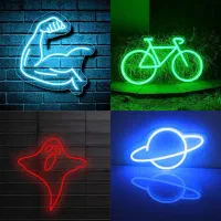 ساخت نئون در طرح دلخواه|ریسه و چراغ تزئینی|یزد, |دیوار