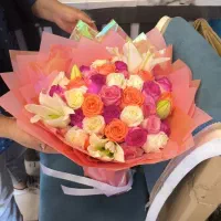 گل  و دسته طبیعی و منصوعی