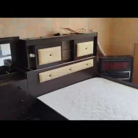 سرویس خواب با تشک طبی فنری رنگ ونگه با آینه