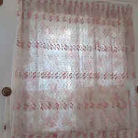 پرده حریر گلدوزی شده