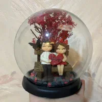 دکوری گوی شیشه‌ای عاشقانه