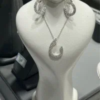 نیم ست نقره مشابه طلا سفید