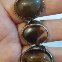 3عدد انگشتر عقیق مصور رحمانی قدیمی فعال|کلکسیون اشیاء عتیقه|اهواز, زیتون کارگری|دیوار