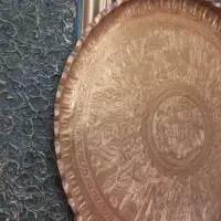 سینی قلم زنی اصفهان رجبعلی حافظ پرست|کلکسیون اشیاء عتیقه|تهران, جمال‌زاده|دیوار