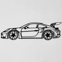دیوارکوب فلزی دکوراتیو طرح پورشه GT3 RS|تابلو، نقاشی، عکس|تهران, صادقیه|دیوار