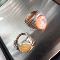 ۲ عدد انگشتر عقیق مردانه قدیمی خطی|جواهرات|تهران, بهار|دیوار