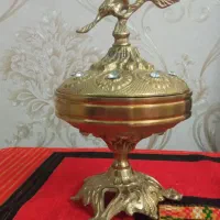 قندان برنجی طرح دار