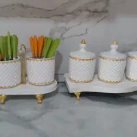 ست پاسماوری و جا قاشق چنگالی