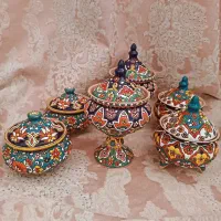 ظروف سفالی وطرح سنگی