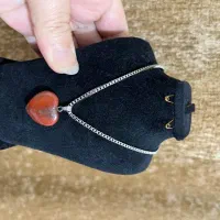 گردنبند سنگ کارنلین و سنگ آناکیت سنگ آمتیست