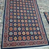 ۲ تخته گلیم فرش رنگ‌ سرمه ای سالم
