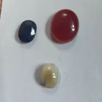 نگین انگشتر عقیق . یاقوت کبود. سلیمانی