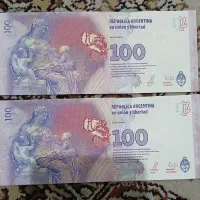جفت اسکناس زیبای ۱۰۰ پزو آرژانتین بانکی و کلکسیون|کلکسیون سکه، تمبر، اسکناس|تهران, زعفرانیه|دیوار