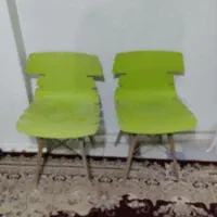 میز و صندلی غذاخوری فایبر پایه چوبی