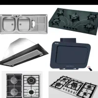 انواع اجاق گاز صفحه شیشه و استیل، هود سینک کدlo145