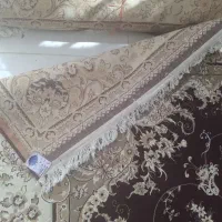 2 عدد فرش 12 متری رنگ زرشکی کرمی 500 شانه