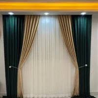 پرده زخیم پانچ مینیمال ۱۰۰هزار حریر|پرده، رانر، رومیزی|پرند, |دیوار