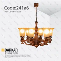 لوستر چوبی مدل سارینا حباب جدید|لوستر و چراغ آویز|کرج, شاهین‌ویلا|دیوار