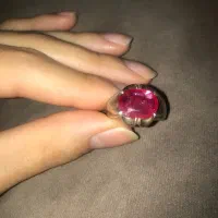 انگشتر یاقوت لعل(روبی) با رکاب نقره