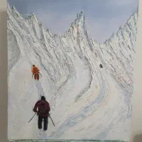 تابلو نقاشی ۷۰×۶۰ کار تکسچر سبک رئالیسم رنگ روغن