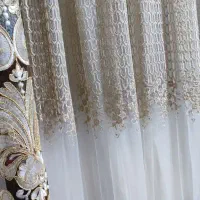 پرده ۳در۴ باچوب آماده نصب کاملا سالم|پرده، رانر، رومیزی|خورموج, |دیوار