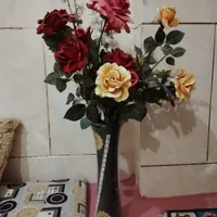 دوتا گلدان وگل