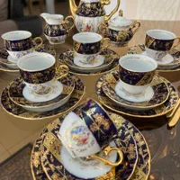سرویس چینی قسطی  سورمه ای غذاخوری۱۲نفره کریستال چک|ظروف سرو و پذیرایی|تهران, امیرآباد|دیوار