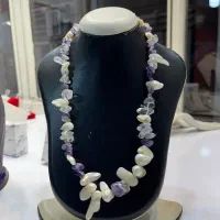 گردنبند سنگ طبیعی نقره (اتریش)