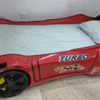 تخت ماشینی مناسب کودک و نوجوان به همراه تشک رویال