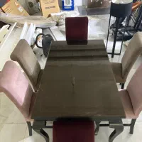 میز ناهارخوری ۶ نفره درحدنو تمیز بدون عیب و ایراد