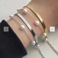 دستبند گردنبند نیم ست استیل کارتیر ونکلیف