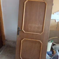 فروش درب چوبی با چهارچوب و قفل و کلید کاملا سالم|مصالح و تجهیزات ساختمان|سلماس, |دیوار
