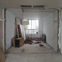 تخریب ساختمان شومینه دیوار اوپن