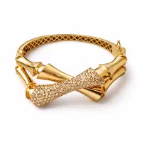 با کمترین هزینه طلایی شو دستبند نقره خاص وارداتی