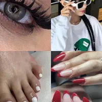کاشت ناخن400 تومان و مژه و آموزش کاشت ناخن