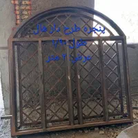 درب و پنجره آهنی طرح‌دار و ساده (کاملاً نو)