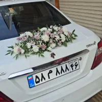 گلکاری ماشین عروس طبیعی ومصنوعی|خدمات پذیرایی، مراسم|رشت, ساغری سازان|دیوار