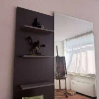 شلف دیواری همراه با اینه قدی درجه یک (سالنی)