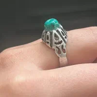 انگشتر نقره مردانه فیروزه