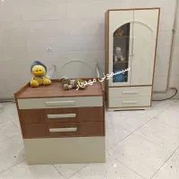 تخت کمد کودک مدل نهال کرم رنگ