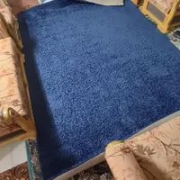 فرش فانتزی آبی کربنی