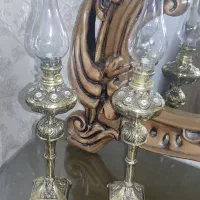 چراغ گرسوز برنزی جفت