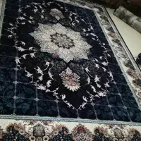 فرش سرمه ای ۹ متری طرح هیو