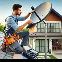 نصب و تنظیم انواع آنتن گردان ساده پایه Tv+تعمیر