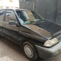 پراید مدل ۸۴ یه درب رنگ مابقی بیرنگ