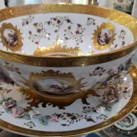 گلدان سوپ خوری. قاب و قدح. چایخوری گلبرجسته