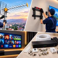نصب وتنظیم تخصصی آنتن وگیرنده،نصب براکت دیواری tv