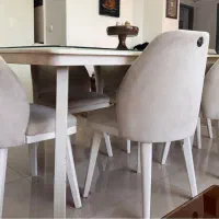 میزنهارخوری ۶ نفره|میز و صندلی غذاخوری|مشکیندشت, |دیوار