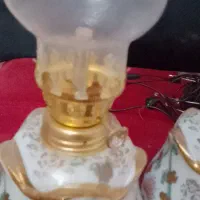 چراغ گرد سوز آنتیک و جنس چینی(فلزی نیست)