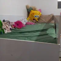 تخت دو طبقه تمام ام دی اف با اهن کشی|تخت و سرویس خواب|رفسنجان, |دیوار